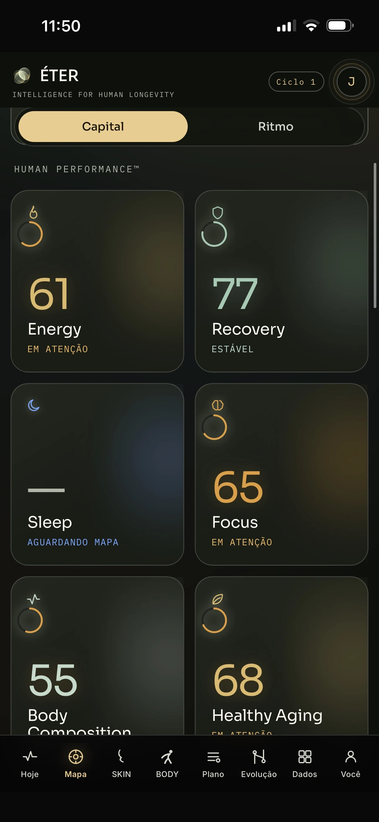 Interface de acompanhamento ÉTER